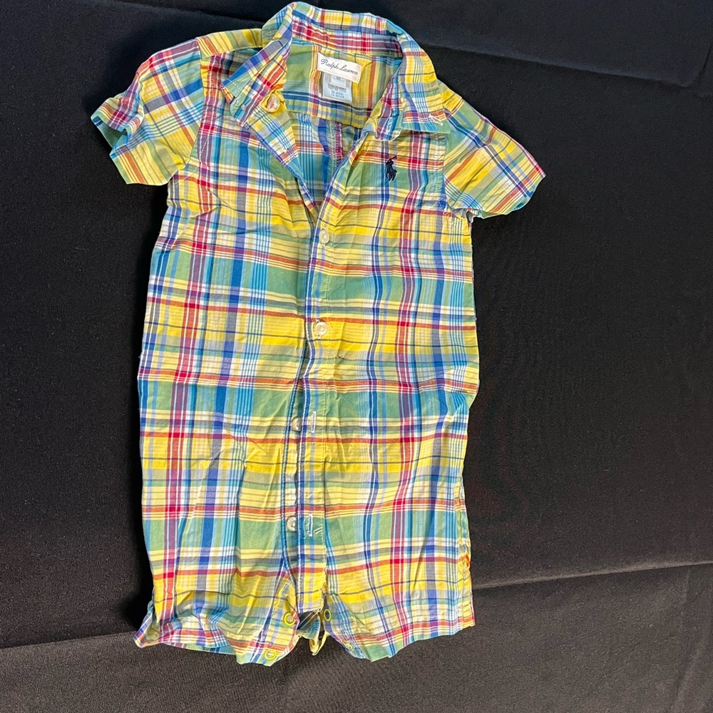 Ralph Lauren Plaid shortall 6M